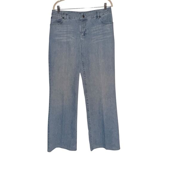 JJill Size 10 Wide Leg Jeans Stretch Comfort Office Casual - Picture 1 of 12